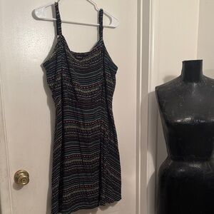 Torrid Black Multicolor Striped Mini Dress